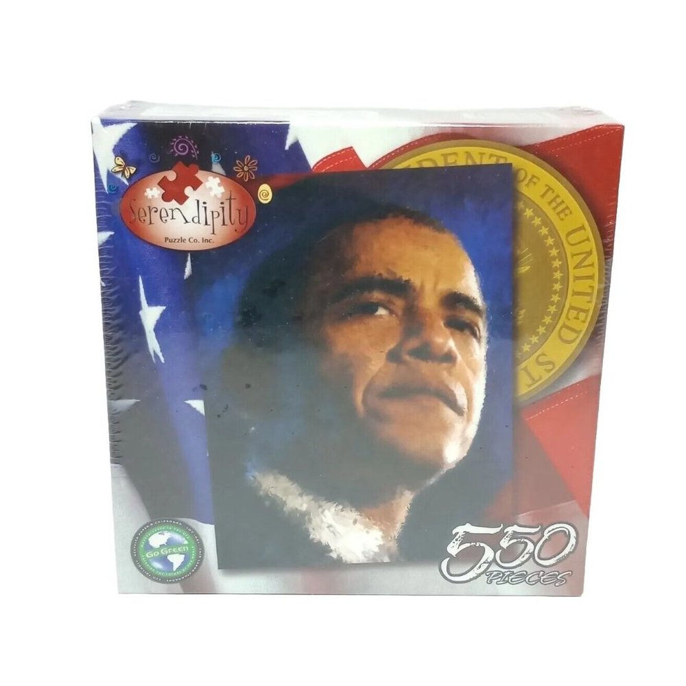 President Barack Obama Yes We Can 550 Piece Jigsaw Puzzle # 90010 NEW SEALED